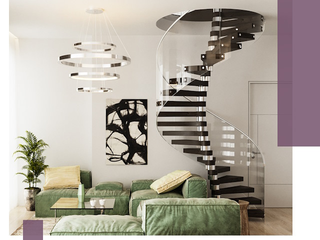 Лестницы для двухуровневой квартиры в Нижнеудинске — изготовление и монтаж