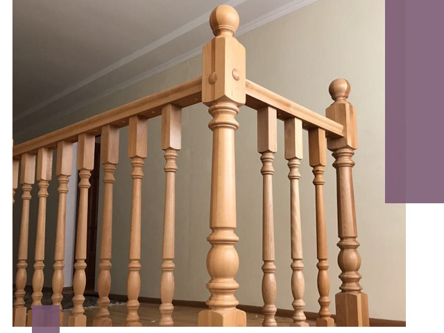 Деревянные перила на заказ в Нижнеудинске: монтаж и изготовление