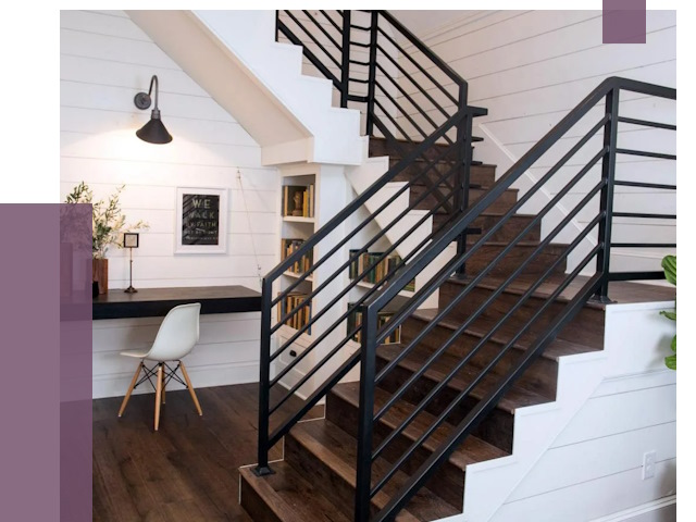 Перила для лестницы в доме в Нижнеудинске от 7374 руб. — ПРОЛЁТ-Нжк