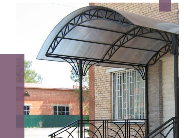 Металлические навесы и козырьки в Нижнеудинске от 12714 руб.