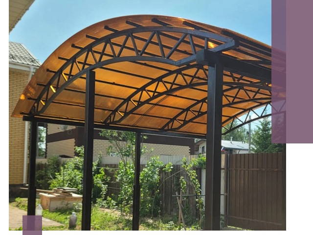 Изготовление навесов под ключ в Нижнеудинске из качественных материалов