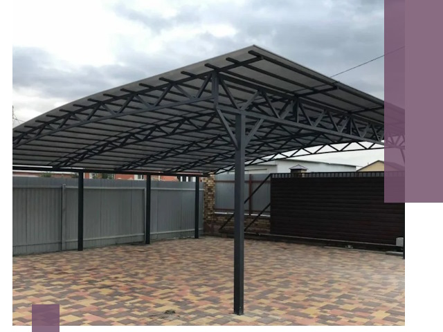 Недорогие навесы под ключ в Нижнеудинске — изготовление и монтаж