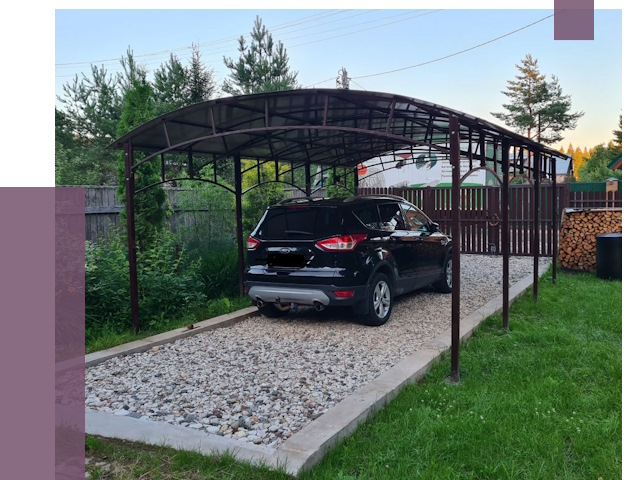 Навесы для автомобиля в Нижнеудинске от 13070 руб.  | ПРОЛЁТ-Нжк