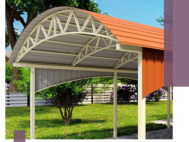 Навесы из профнастила под ключ в Нижнеудинске — установка и монтаж