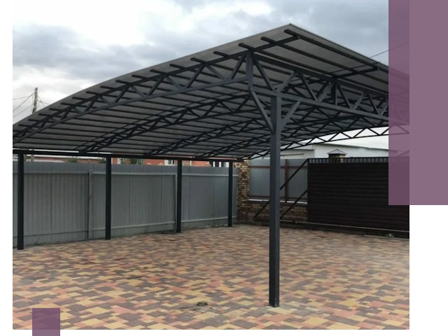 Металлические навесы под ключ в Нижнеудинске — изготовление и монтаж