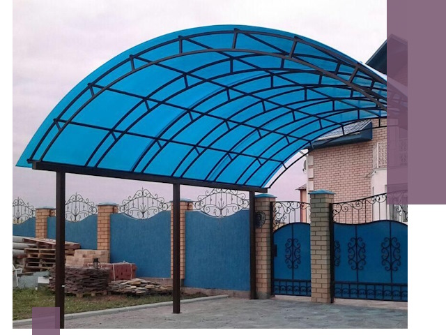 Арочные навесы под ключ в Нижнеудинске — изготовление и монтаж
