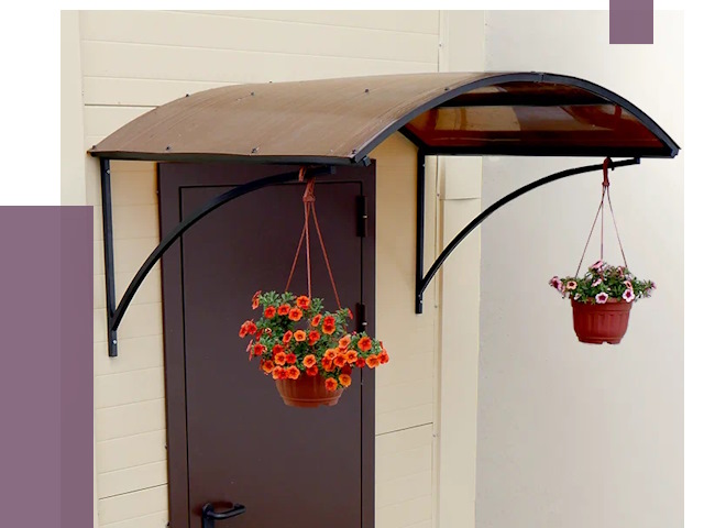 Козырьки над входом в Нижнеудинске от 14748 руб.  | ПРОЛЁТ-Нжк