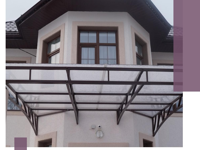 Козырьки из поликарбоната под ключ в Нижнеудинске