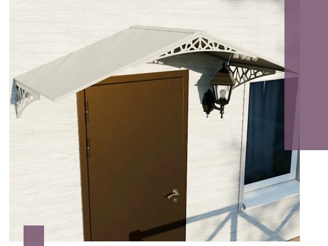 Металлические козырьки на входы и террасы в Нижнеудинске