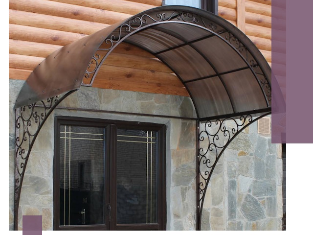 Арочные козырьки под ключ в Нижнеудинске: изготовление и монтаж